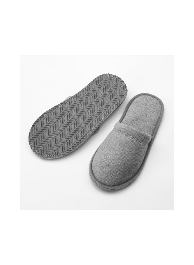 Polyester Bath Slippers Grey L/XL