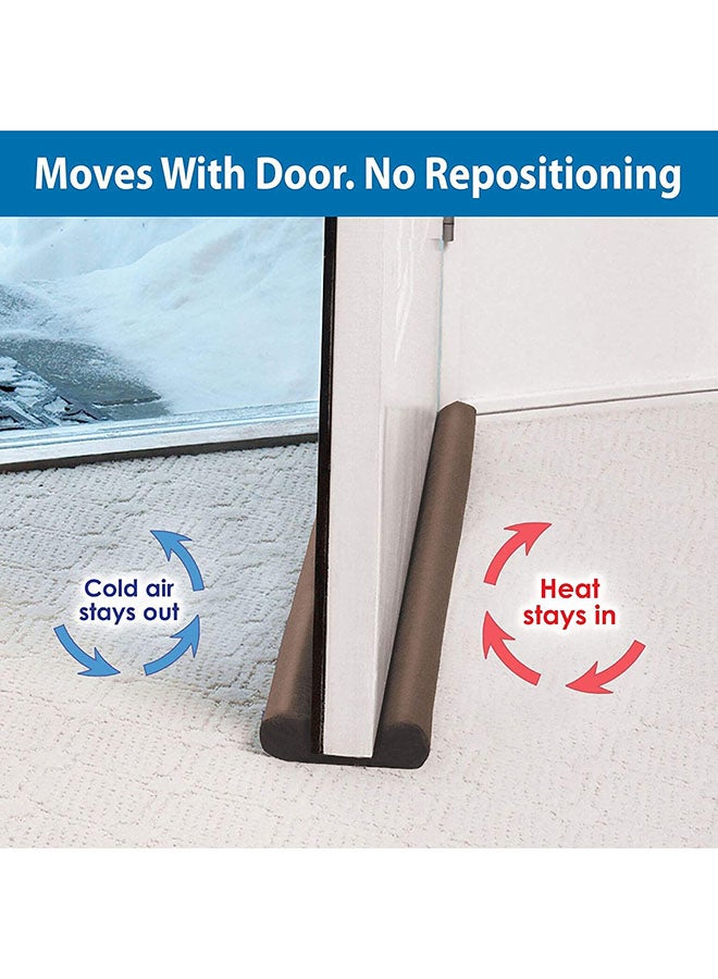 Twin Draft Guard Extreme in Brown - Energy Saving Under Door Draft Stopper