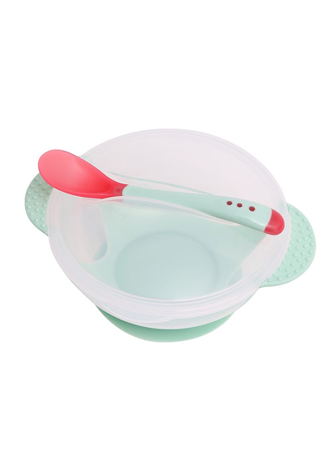 Temperature Sensing Odourless And Harmless Material Baby Feeding Bowl With Spoon