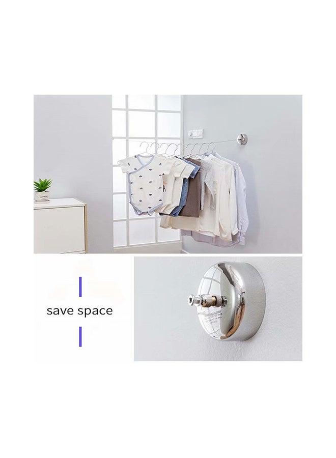 Clothes Dryer With Adjustable Rope String silver