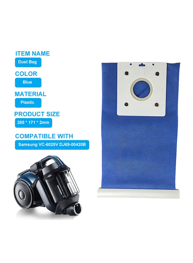 Vacuum Cleaner Dust Bag For Samsung VC-6025V DJ69-00420B SC4142 SC5482 SC61B3 SC6161 H237 Blue