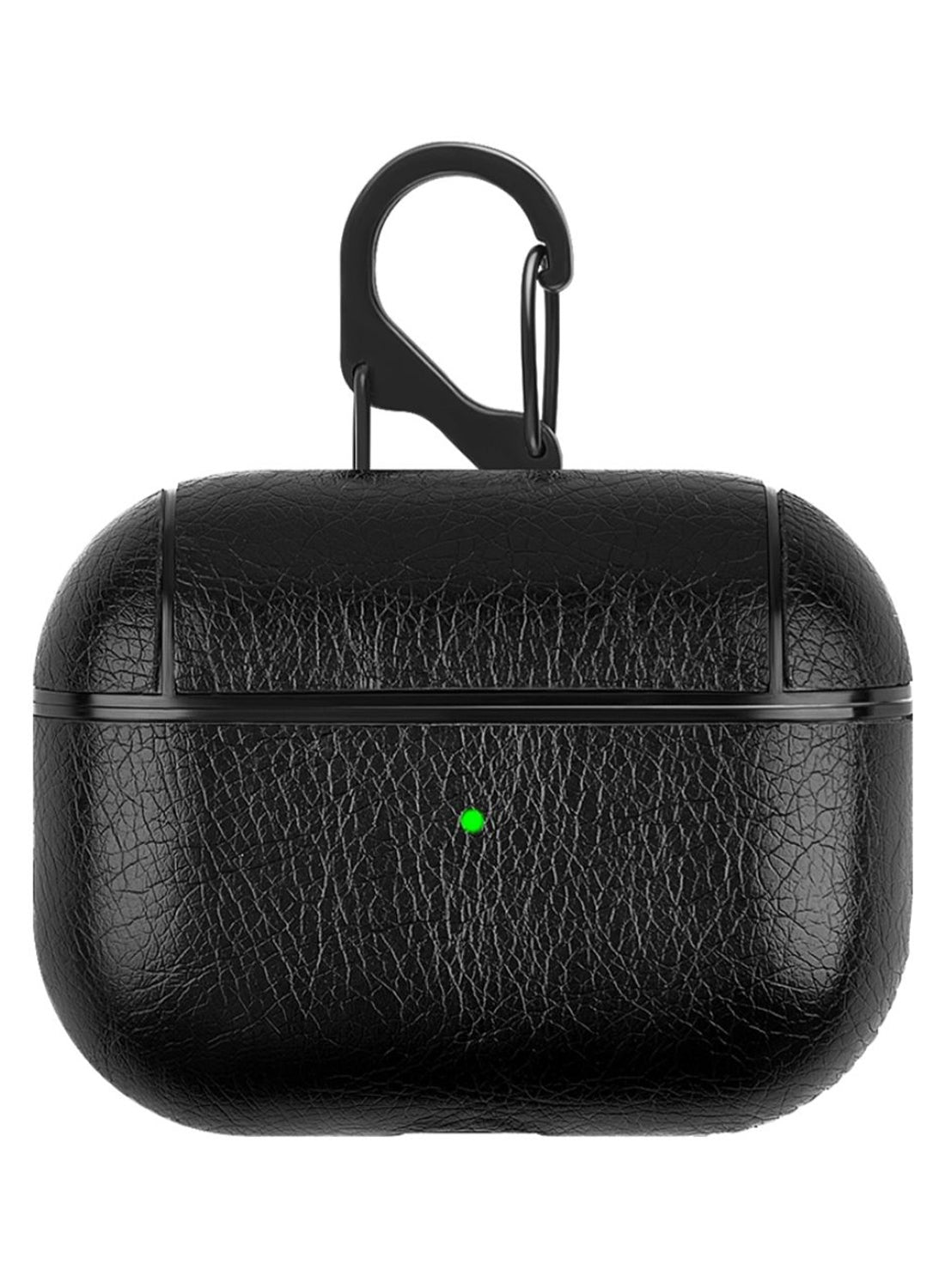Protective Charging Box Case Cover With Carabiner For Apple AirPods Pro Black