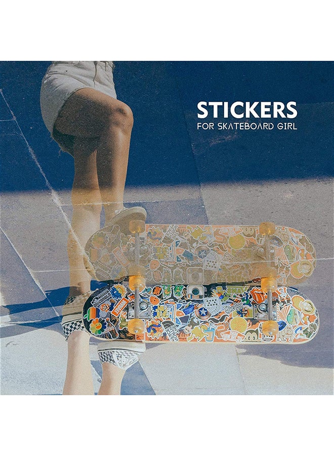 100-Piece Multicolored Waterproof Stickers For Skateboard, Waterbottles Etc 20x20x20cm