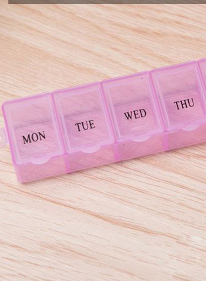 7-Block Lattice Weekly Medicine Pill Box
