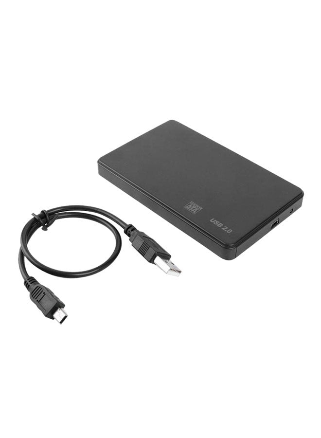 2.5-Inch Sata HDD SSD To USB 2.0 Case With Cable Black