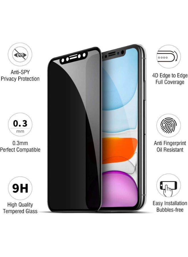 Anti Spy Privacy Screen Protector For iPhone 11 Black