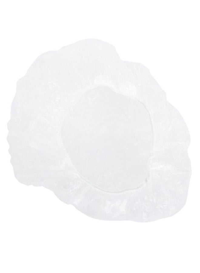 100-Piece Disposable Shower Hair Cap Set White