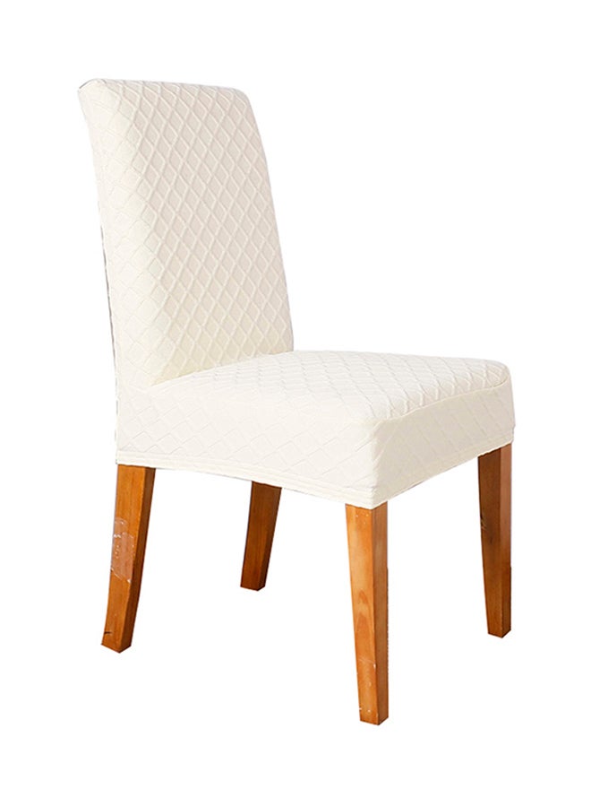 Stretchable Dining Chair Slipcover White 12X1X12centimeter