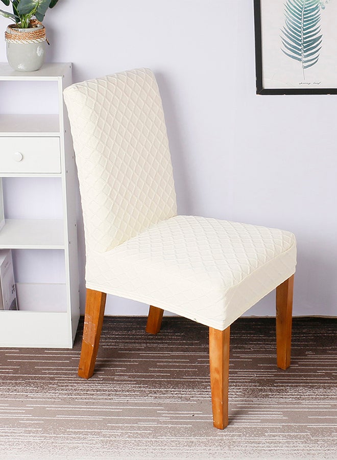 Stretchable Dining Chair Slipcover White 12X1X12centimeter