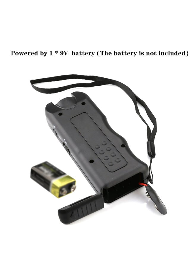 Portable Handheld LED Ultrasonic Dog Repeller Control Trainer Black 4.5 x 12.5 x 1.5cm