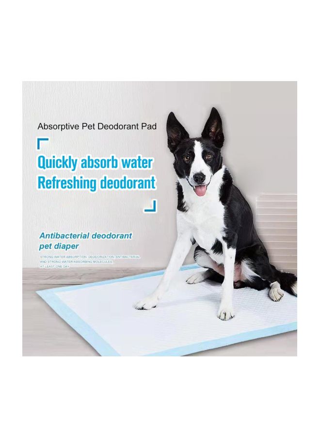 40-Piece Pet Diaper Training Pad White/Blue