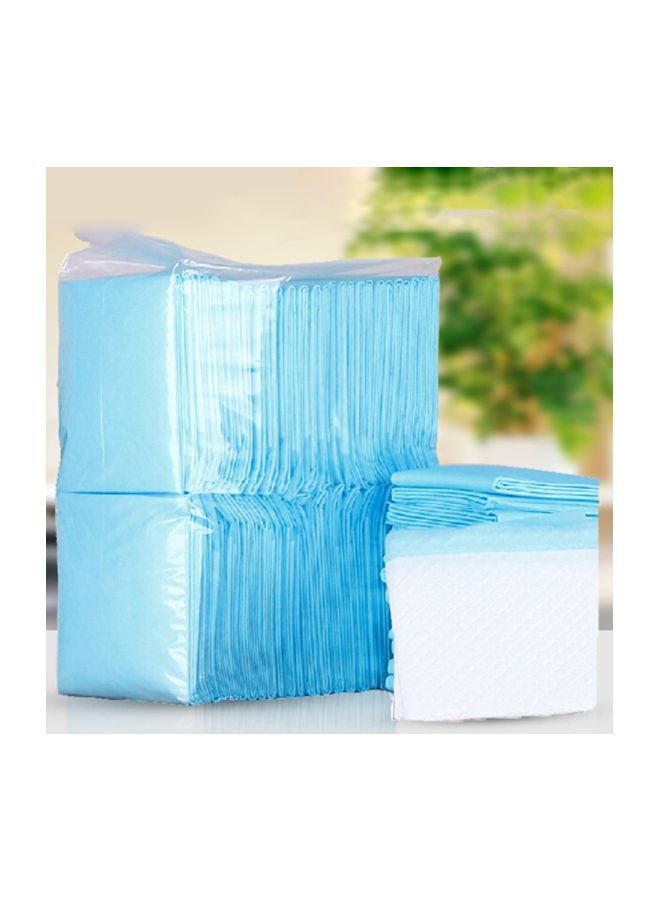 40-Piece Pet Diaper Training Pad White/Blue
