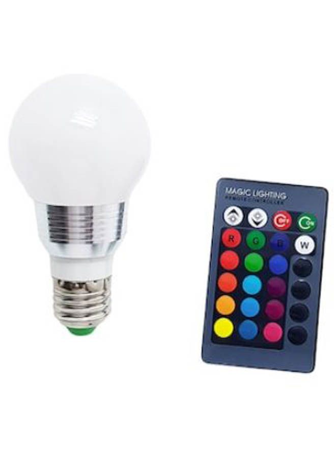 LED Light Bulb With Remote Control Multicolour 6 x 11centimeter