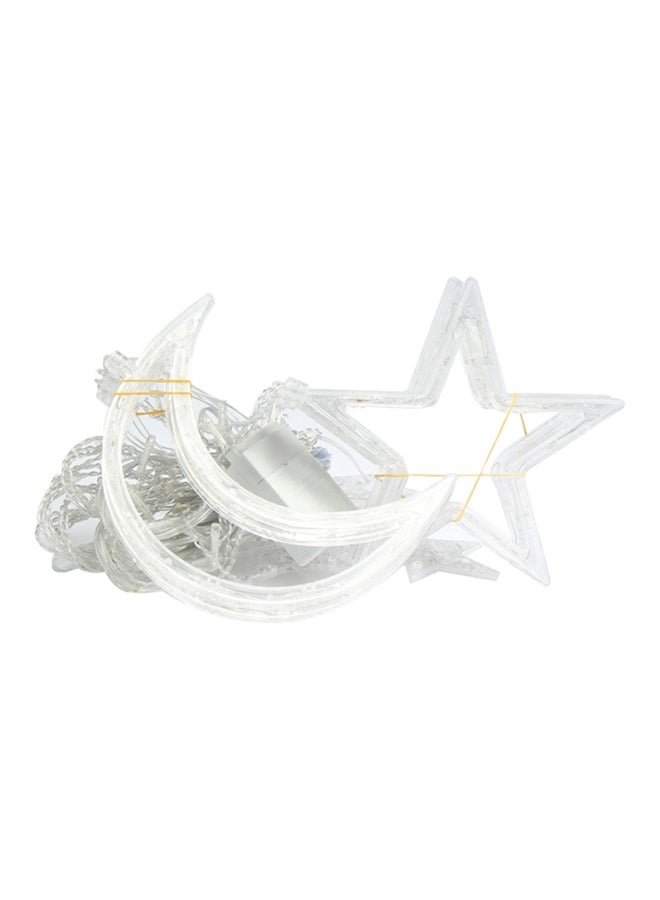 Star And Moon Shaped Decorative Light Set Warm White 20centimeter