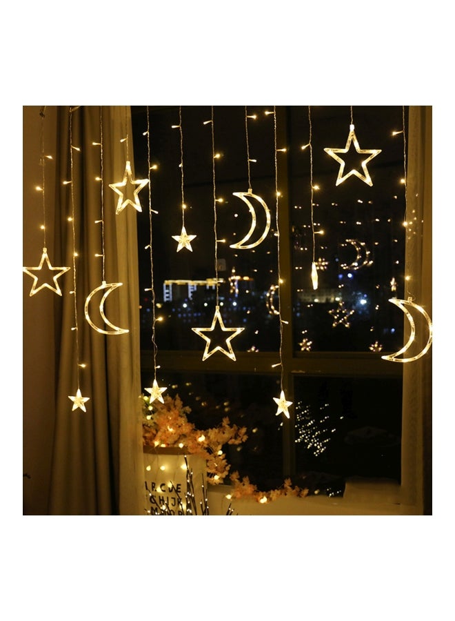 Star And Moon Shaped Decorative Light Set Warm White 20centimeter