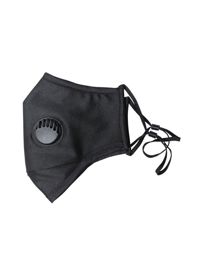 (1-Piece) Anti Air Pollution Dust Black Face Mask With Two Replaceable Filter For Adults