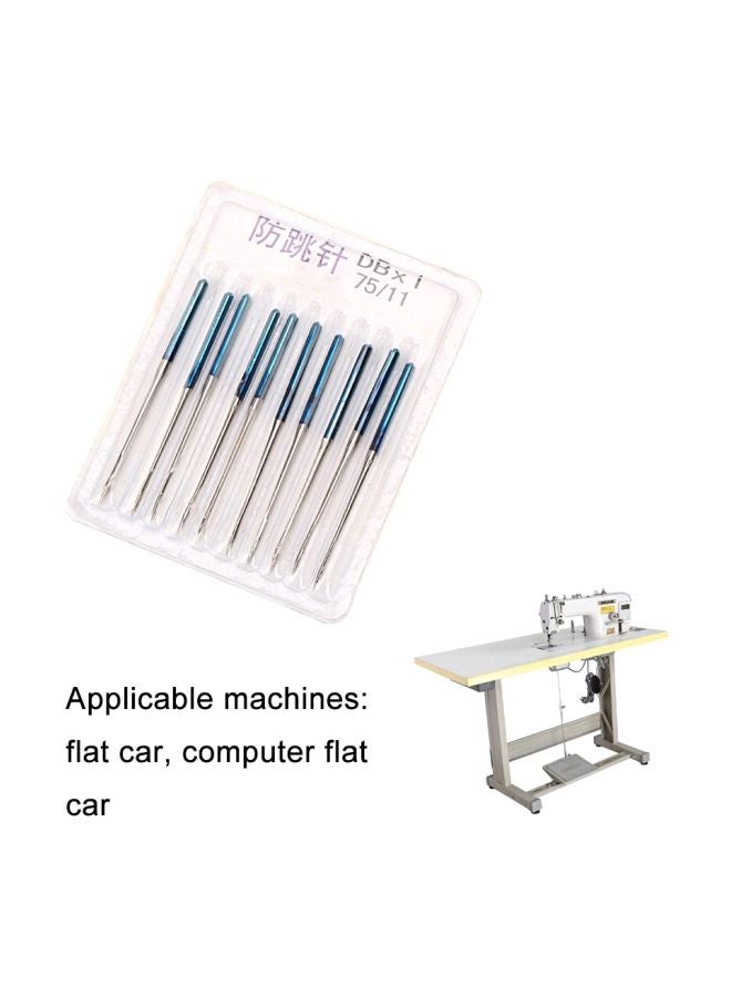 10-Piece Needle Sewing Set Blue/Silver 5.7x1x4.5centimeter