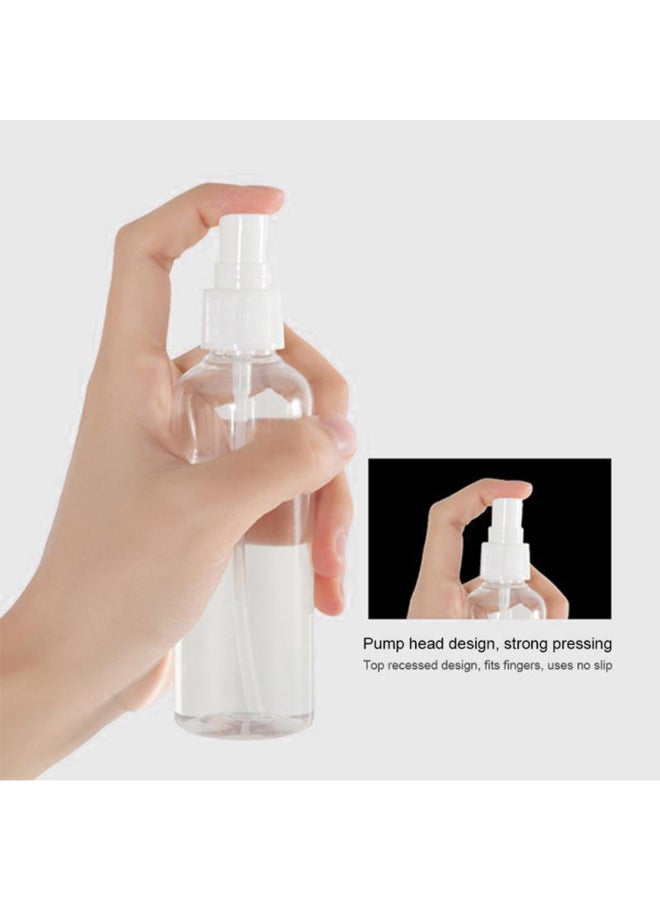 4-Piece Transparent Spray Bottle Multicolour 100ml