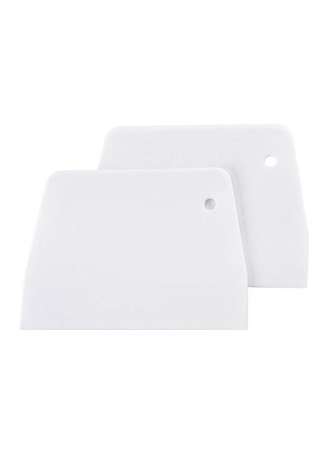 Pack Of 2 Plastic Dough Scraper White 5.31x.31inch