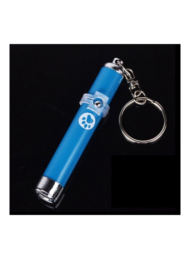 Plastic Laser Light Teasing Stick With Infrared Aluminum Tube Head Blue/Silver