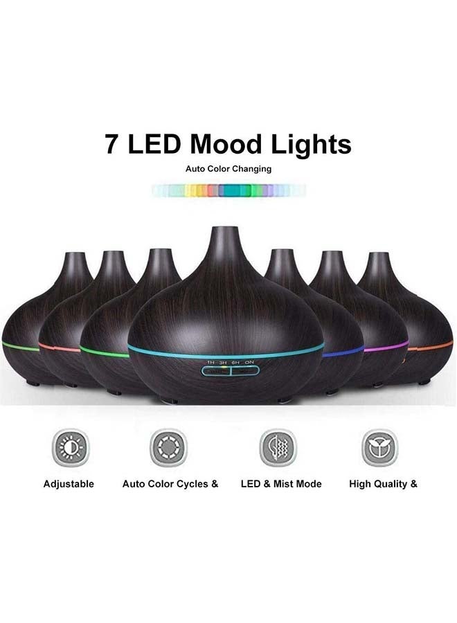 Dark Wood Grain Essential Humidifier 10W Black