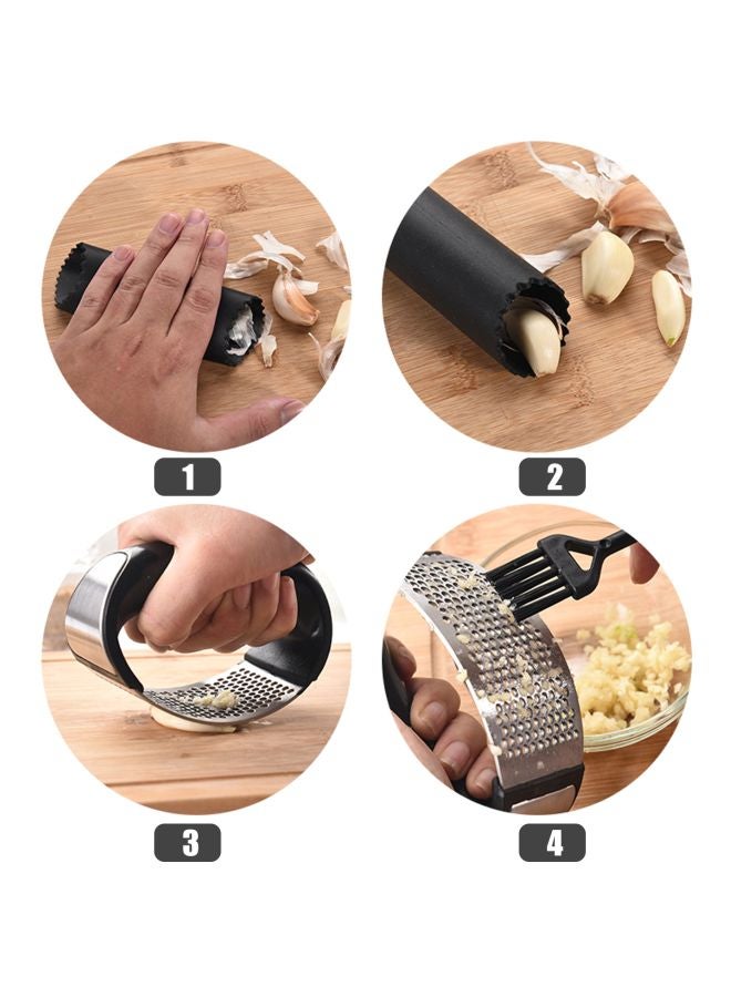 Garlic Rocker Press Silver/Black 11.5x7.5x6.0centimeter