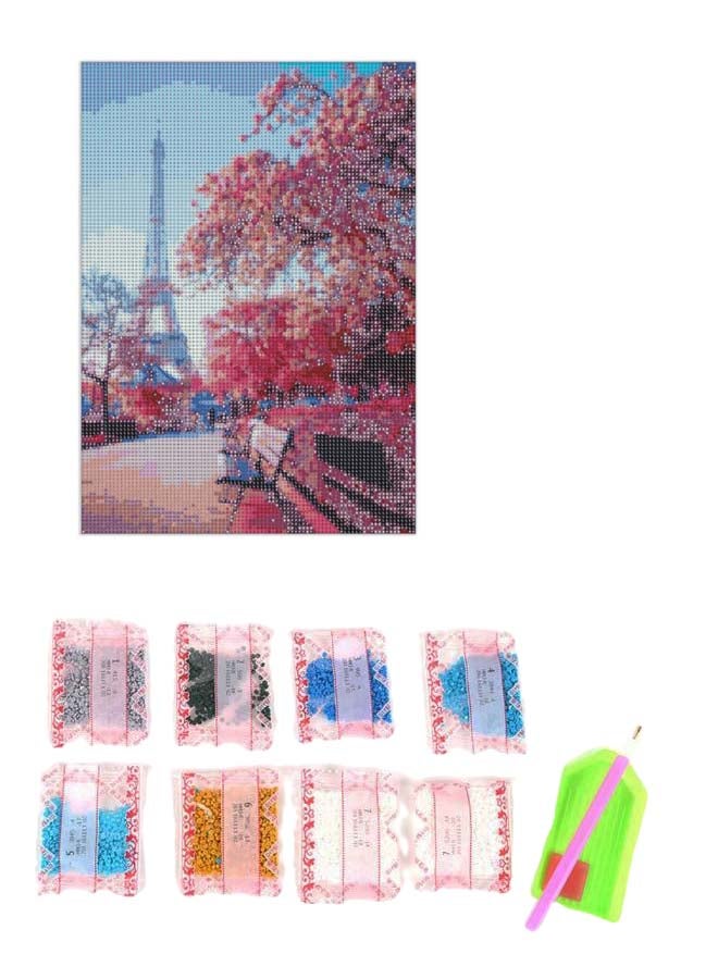 DIY 5D Diamond Painting Embroidery Wall Decor Kit Pink/Blue 30 x 40centimeter