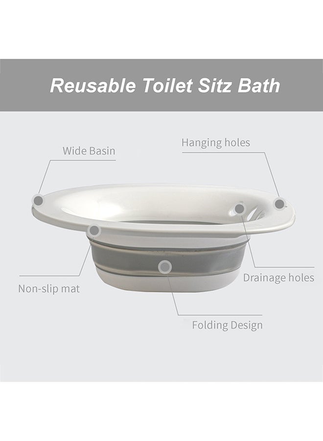 Reusable Toilet Sitz Bath White 39x5x36cm