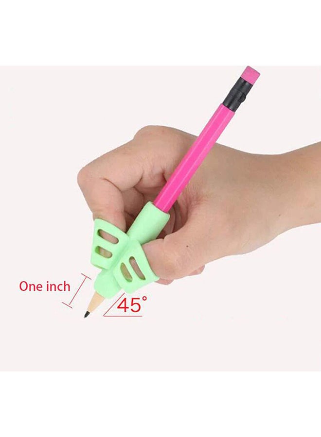 3-Piece Adorable Silicone Ring Pencil Grips Set Multicolour