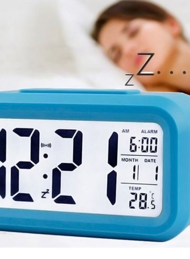 Digital Alarm Clock Blue 14.50X5.50X8.80cm