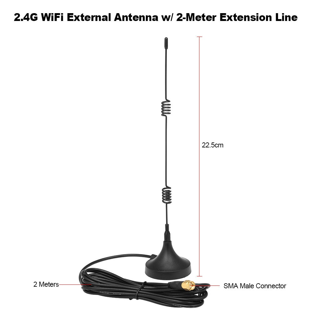 WiFi External Antenna Wireless SMA Male Connector Router Black