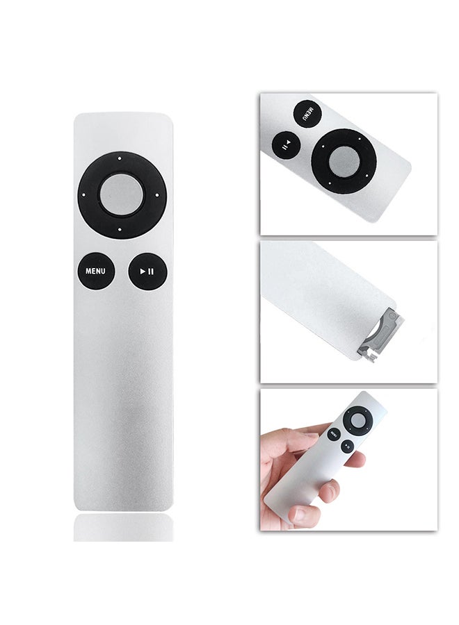 Smart Replacement Remote Control for Apple TV Mini Size TV Remote Controller Easy to Grab Silver Silver