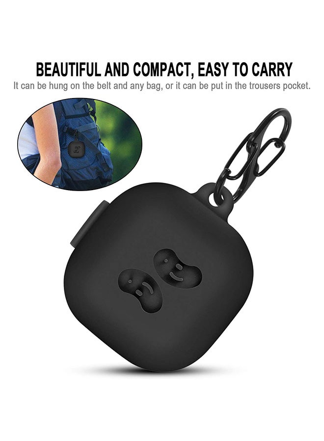 Shockproof Protective Case Cover With Carabiner For Samsung Galaxy Buds Live Black