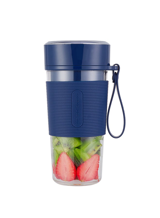 300ml  Mini Portable Electric Fruit Juicer Automatic Blender Baby Food Milkshake Mixer Juicing Cup Multi-function Fruit Blender USB Rechargeable for Home Travel Blue/Red/Green 23*11*11cm