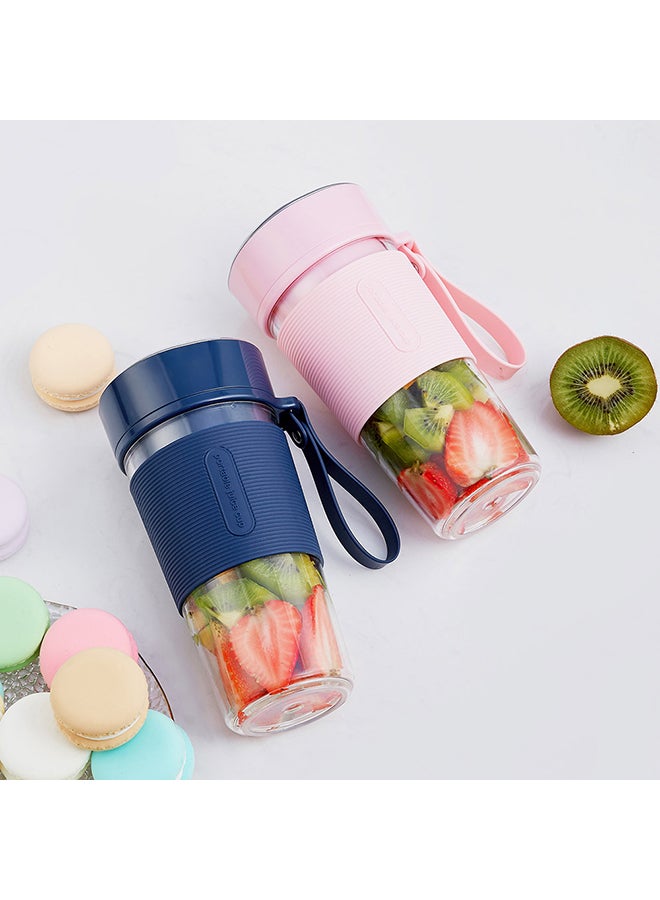 300ml  Mini Portable Electric Fruit Juicer Automatic Blender Baby Food Milkshake Mixer Juicing Cup Multi-function Fruit Blender USB Rechargeable for Home Travel Blue/Red/Green 23*11*11cm