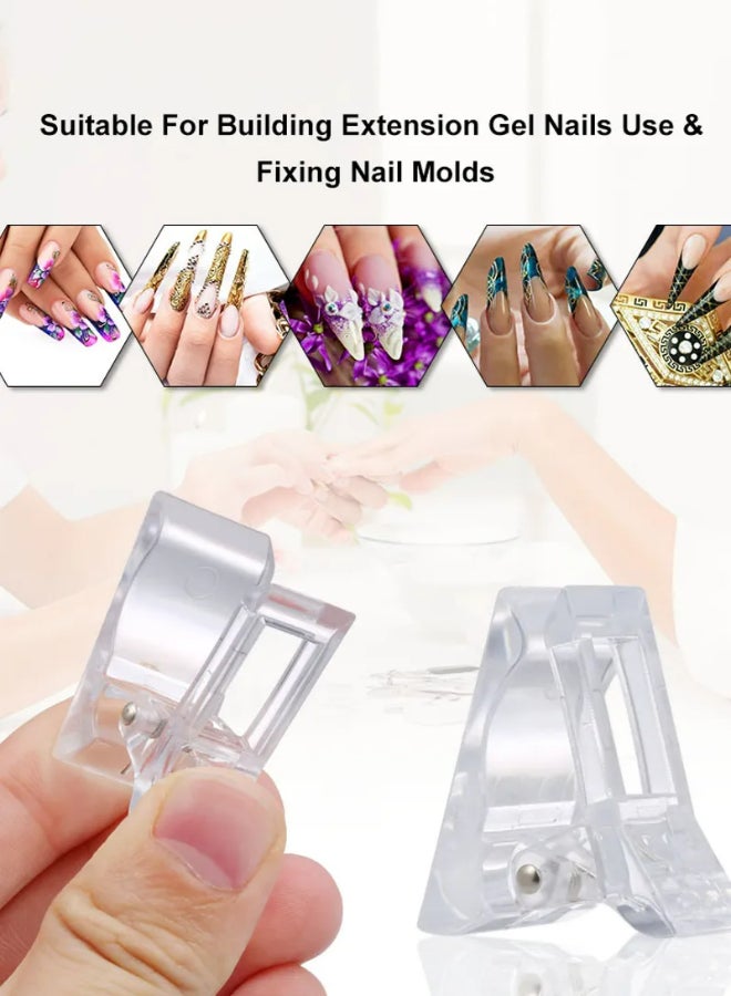 10 Piece Transparent Nail Gel Quick Building Nail Tip Clips Transparent
