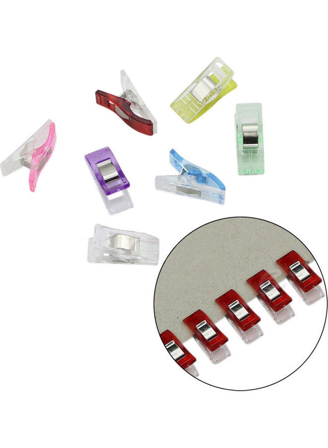 20-Piece Quilter Holding Wonder Clips For Crafts Sewing Knitting Crochet Multicolour