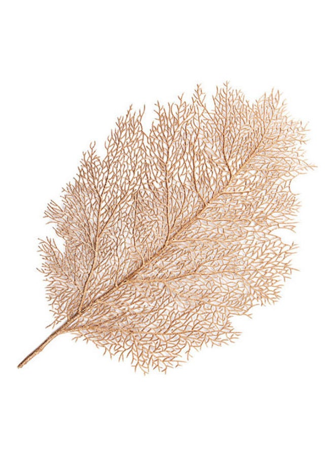 Decorative Heat Resistant Leaf Pattern Table Placemat Gold 56x38cm