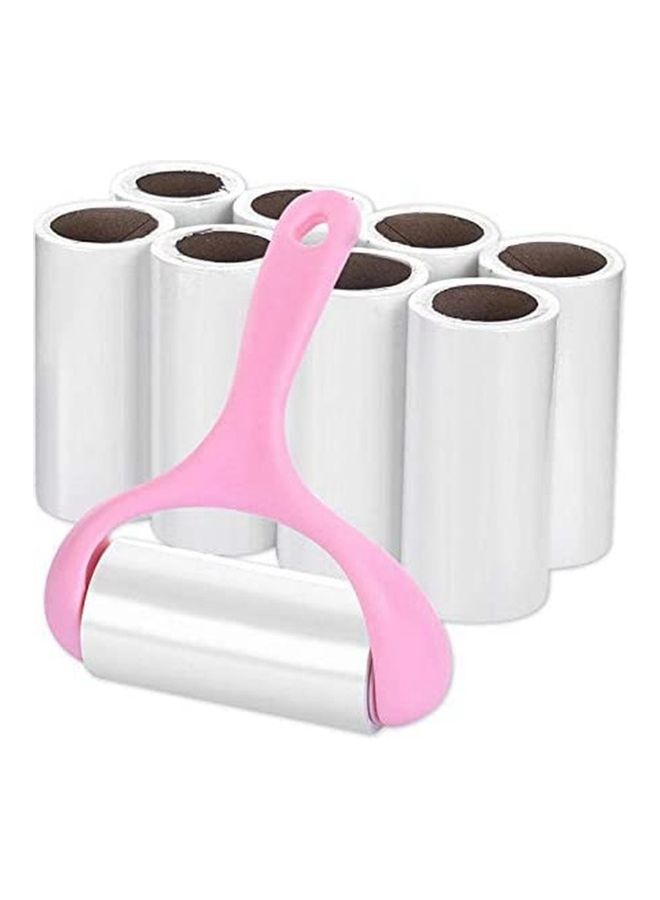 Lint Roller, Super Sticky Pet Hair Remover Kit with 9 Refills, Adhesive Lint Brush for Clothes,Carpet, Car Seats, Dust,Dogs, Cats Assorted 11.5*20cm