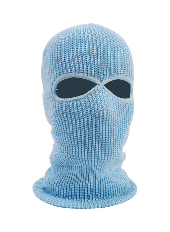 Army Tactical Winter Warm Ski Cycling 2 Hole Balaclava Hood Cap Full Face Mask Sky Blue 20*10*20cm