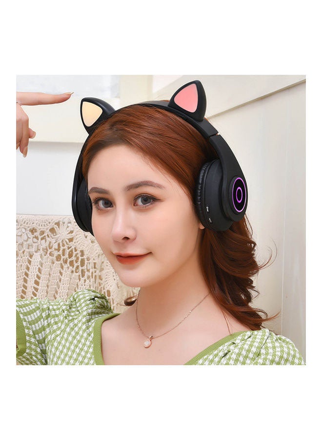B39 Cat Ear Glowing Wireless BT5.0 Headphone Pink