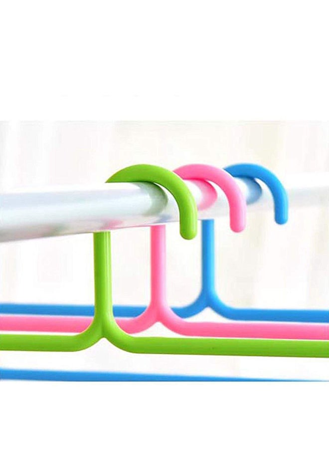 4-Piece Plastic Multi-Purpose Hangers Multicolour 34x34cm