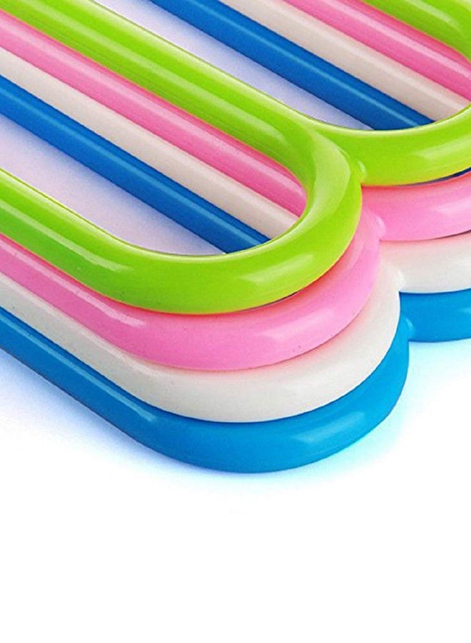 4-Piece Plastic Multi-Purpose Hangers Multicolour 34x34cm