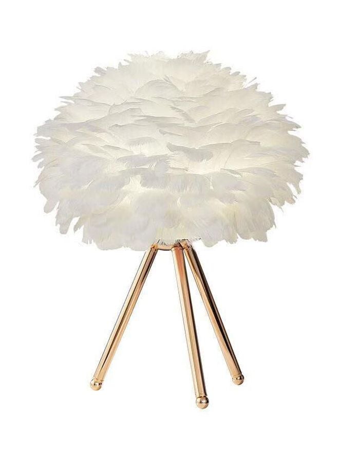 Feather Table Lamp White/Gold 30x43cm