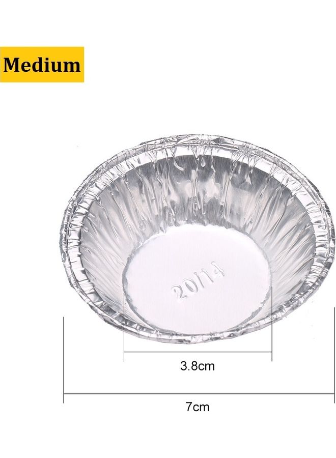 Egg Tart Mould Portuguese 250 Pcs Silver 42.00 x 8.00 x 8.00cm