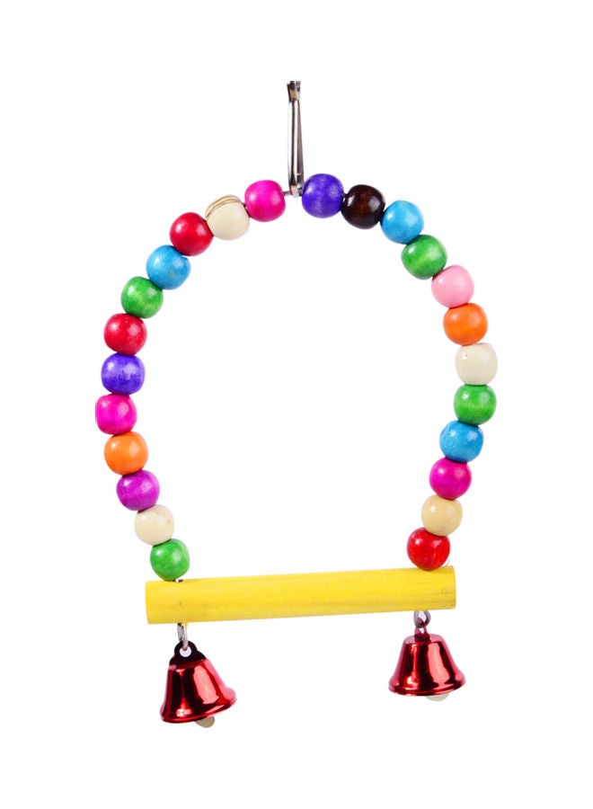 6-Piece Bird Swing Chewing Toy Set With Hammock Bell Multicolour 21 x 6cm