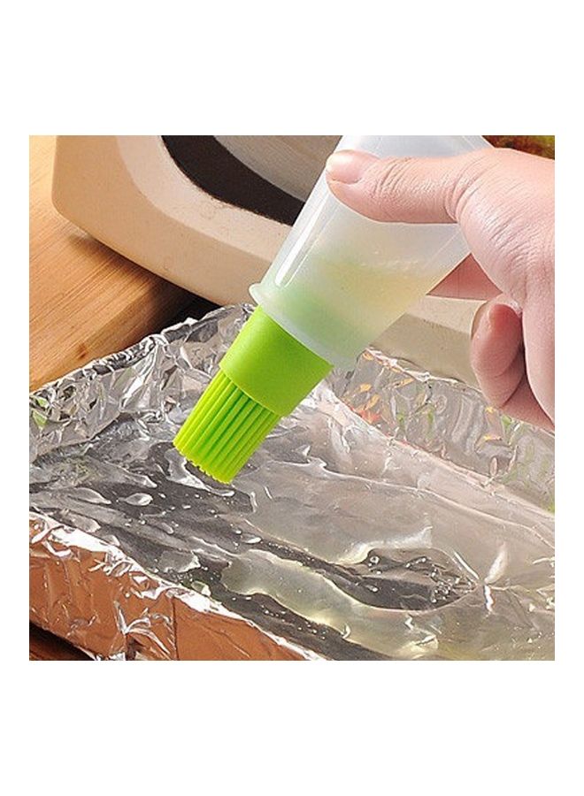 Portable Silicone Oil Bottle with Brush Green 5 x 12cm