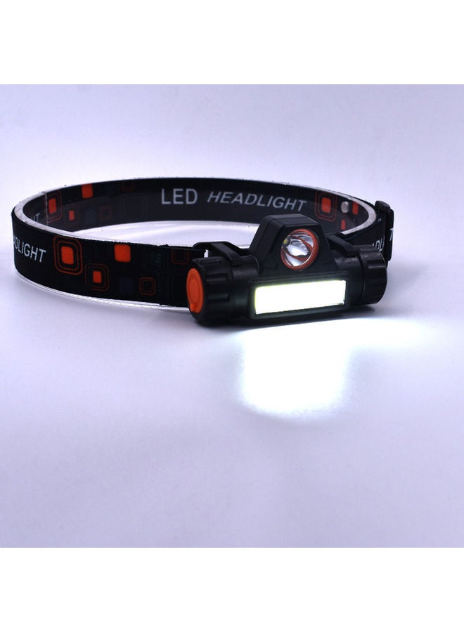 Mini USB Rechargeable COB LED Headlamp Black 9.00x6.50x6.50centimeter