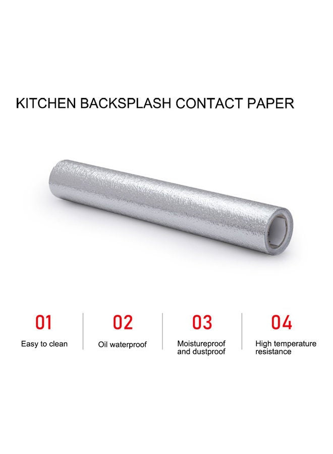 Kitchen Backsplash Wallpaper Sticker Silver 41.00 x 3.00 x 3.00cm