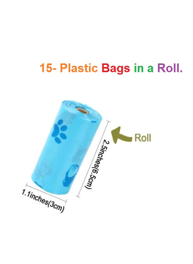 Pack Of 8 Disposable Diaper Bag Refill Rolls Safe And Odour Control - Multicolour